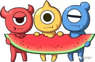 吃瓜餐厅怎么画图片,描绘美食与欢乐的视觉盛宴